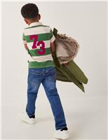 Pure Cotton Striped Polo T-Shirt (2-13 Yrs)