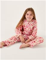 Pure Cotton Bow Print Pyjama Set (2-13 Yrs)