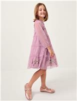 Floral Bow Embellished Tulle Dress (3-15 Yrs)