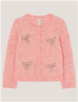 Bow Embellished Knitted Cardigan (3-15 Yrs)