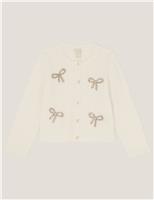 Embellished Bow Cardigan (3-15 Yrs)