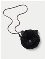 Halloween Fluffy Black Cat Bag