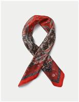 Intricate Red Paisley Scarf