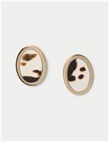 Cow Print Statement Stud Earrings