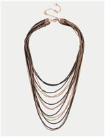 Mixed Metal Layered Chain Necklace