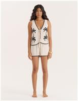 Kenna Co-ord Palm Print Shorts