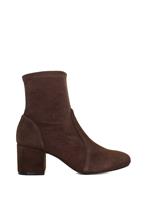 Dune London Block Heel Sock Boots Brown