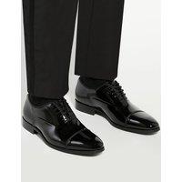 Dune London Wide Fit Patent Lace Up Oxford Shoes Black