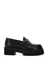 Wide Fit Leather Chunky Flatform Loafers