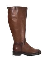 Wide Fit Leather Block Heel Knee High Boots