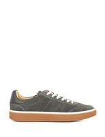 Dune London Wide Fit Suede Lace Up Trainers Grey