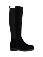 Suede Block Heel Knee High Boots