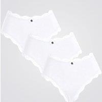 Boux Avenue 3pk Tatiana Thongs White