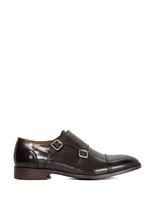 Wide Fit Leather Monk Strap Shoes