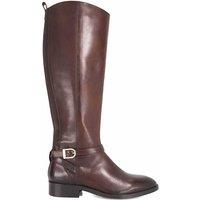 Dune London Wide Fit Leather Knee High Boots Brown
