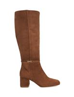 Wide Fit Suede Block Heel Knee High Boots
