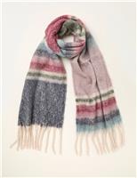 Striped Tassel Scarf