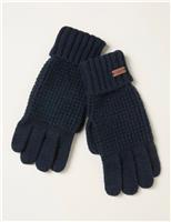Cotton Blend Waffle Knitted Gloves