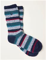 Ski Chalet Box Striped Socks