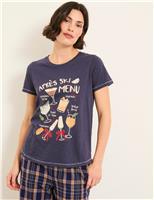 Pure Cotton Aprs Ski Slogan Pyjama Top