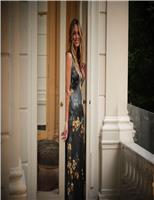 Floral V-Neck Strappy Midi Slip Dress