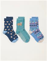 3pk Cotton Rich Trainer Socks