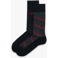 Hugo 2 Pack Cotton Rich Socks Black