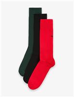 3 Pack Logo Cotton Rich Socks