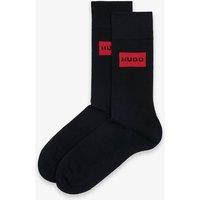 Hugo 2 Pack Cotton Rich Logo Socks Black