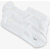 Boss 3 Pack Logo Cotton Rich Invisible Socks White
