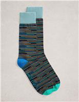 Striped Cotton Rich Socks