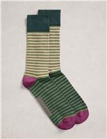 Striped Cotton Rich Socks