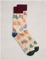 Novelty Bicycles Cotton Rich Socks