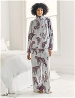Fleece Burnout Tiger Lounge Set