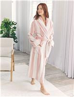 Fleece Striped Dressing Gown