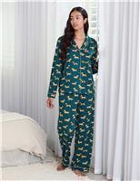 Jersey Sausage Dog Print Pyjama Set