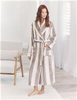 Fleece Striped Dressing Gown