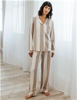 Cotton Rich Striped Pyjama Set