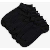 Hugo 6 Pack Cotton Rich Logo Trainer Socks Black