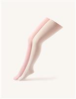 2pk Plain Tights (3-12 Yrs)