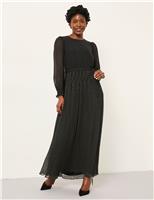 Polka Dot Maxi Column Dress