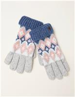 Knitted Colour Block Gloves
