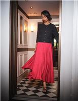 Lyocell Rich Midi A-Line Skirt