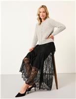 Lace Midaxi Tiered Skirt