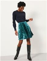 Velvet Mini Skater Skirt