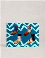 4 Pack Animals Cotton Rich Socks in Gift Box