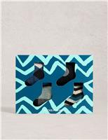 4 Pack Geometric Cotton Rich Socks