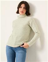 Patterned High Neck Jumper