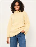 Textured Funnel Neck Jumper with Wool