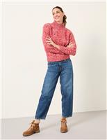 Patterned Roll Neck Neck Jumper